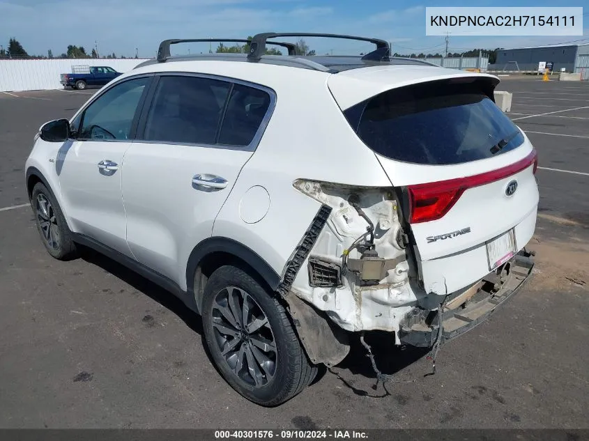 KNDPNCAC2H7154111 2017 Kia Sportage Ex