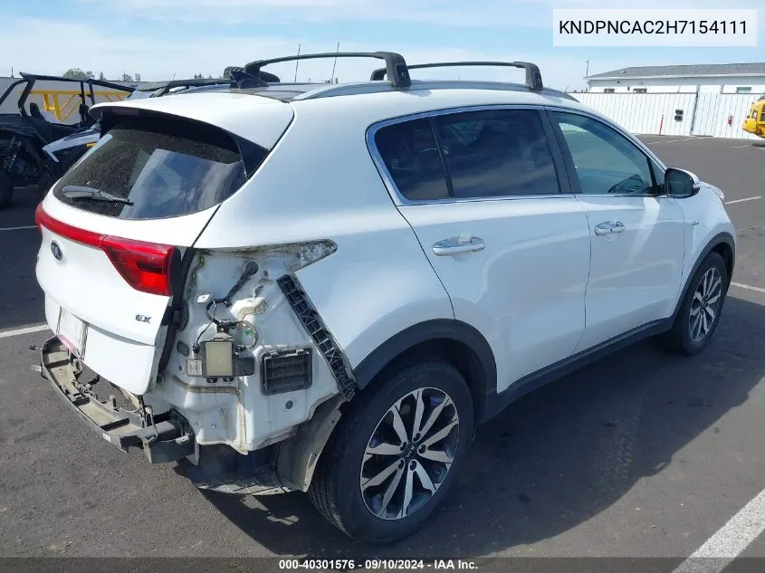 KNDPNCAC2H7154111 2017 Kia Sportage Ex