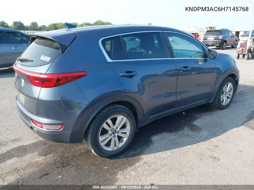 2017 Kia Sportage Lx VIN: KNDPM3AC6H7145768 Lot: 40302067