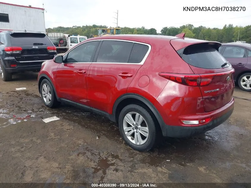 KNDPM3AC8H7038270 2017 Kia Sportage Lx