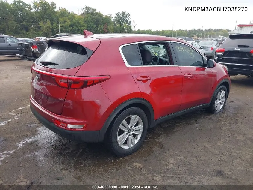 KNDPM3AC8H7038270 2017 Kia Sportage Lx