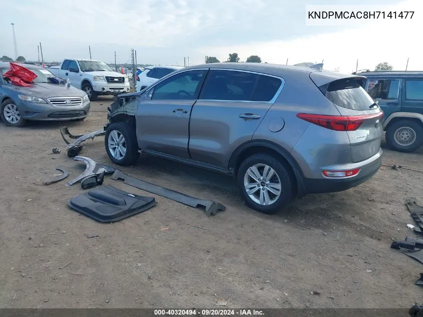 2017 Kia Sportage Lx VIN: KNDPMCAC8H7141477 Lot: 40320494