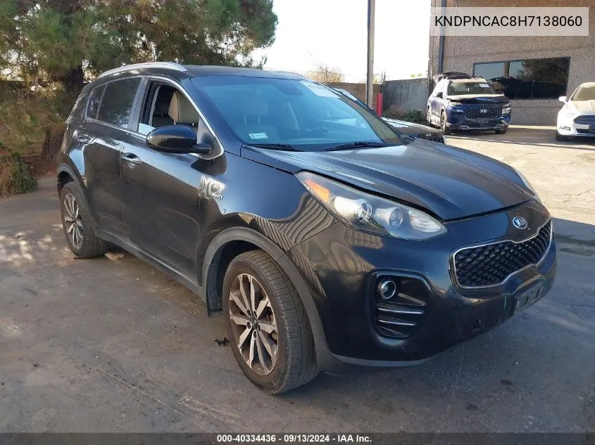 KNDPNCAC8H7138060 2017 Kia Sportage Ex