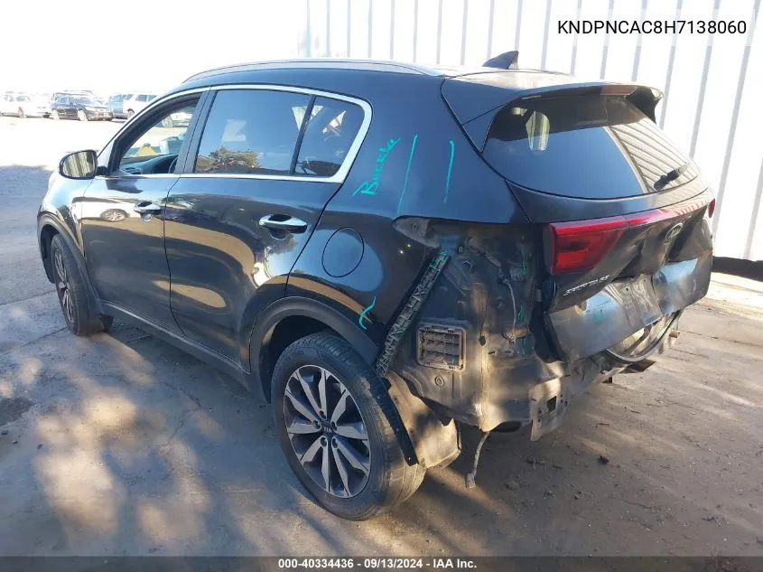 KNDPNCAC8H7138060 2017 Kia Sportage Ex