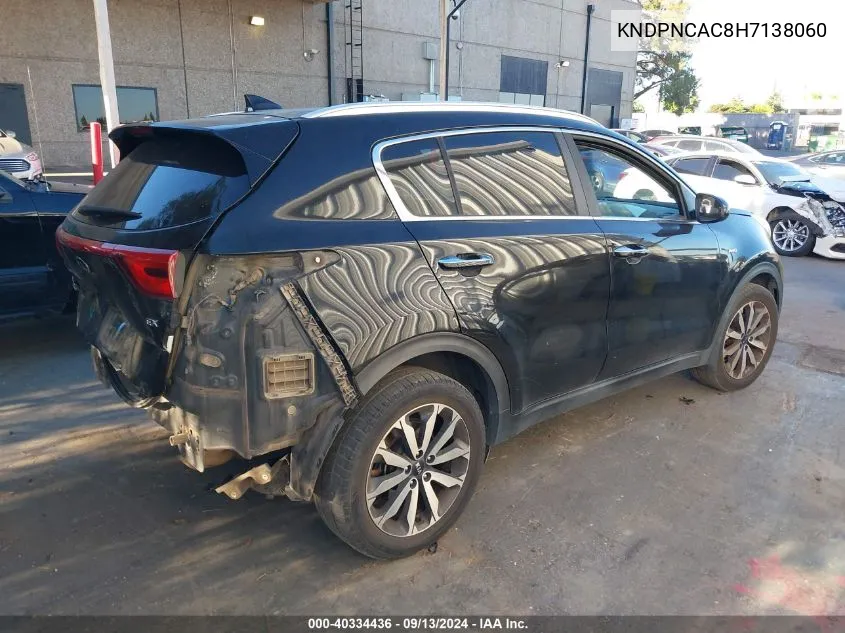 KNDPNCAC8H7138060 2017 Kia Sportage Ex