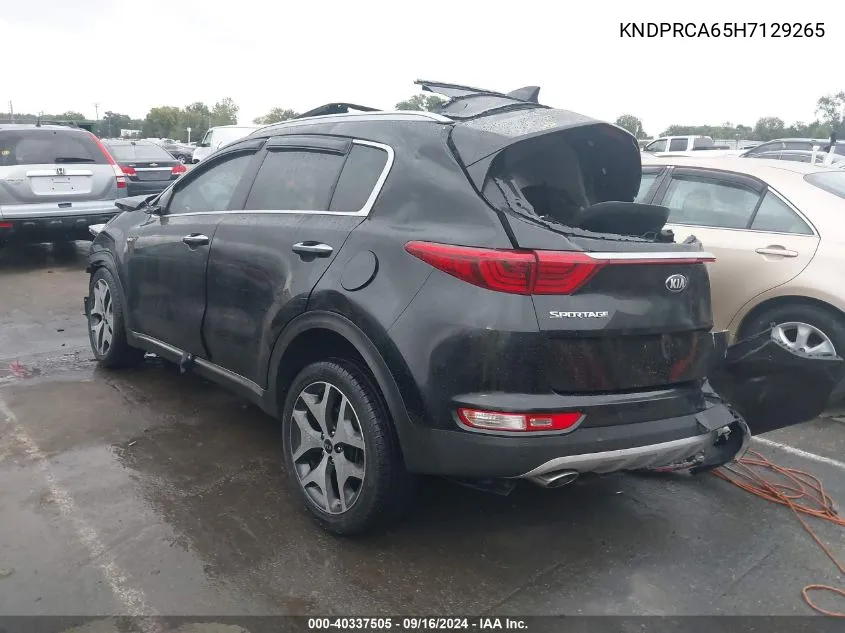 2017 Kia Sportage Sx Turbo VIN: KNDPRCA65H7129265 Lot: 40337505