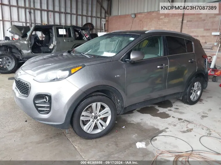 2017 Kia Sportage Lx VIN: KNDPMCAC3H7087389 Lot: 40365858