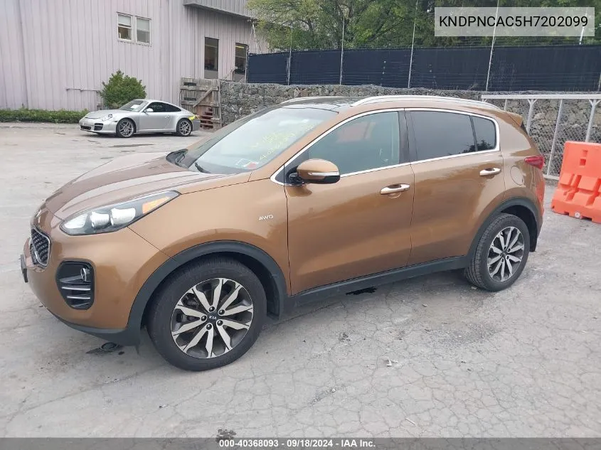 KNDPNCAC5H7202099 2017 Kia Sportage Ex