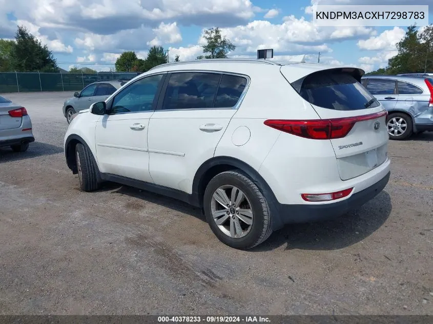 2017 Kia Sportage Lx VIN: KNDPM3ACXH7298783 Lot: 40378233