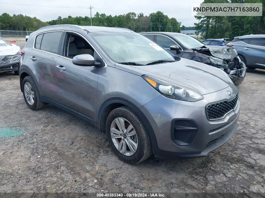 2017 Kia Sportage Lx VIN: KNDPM3AC7H7163860 Lot: 40383340