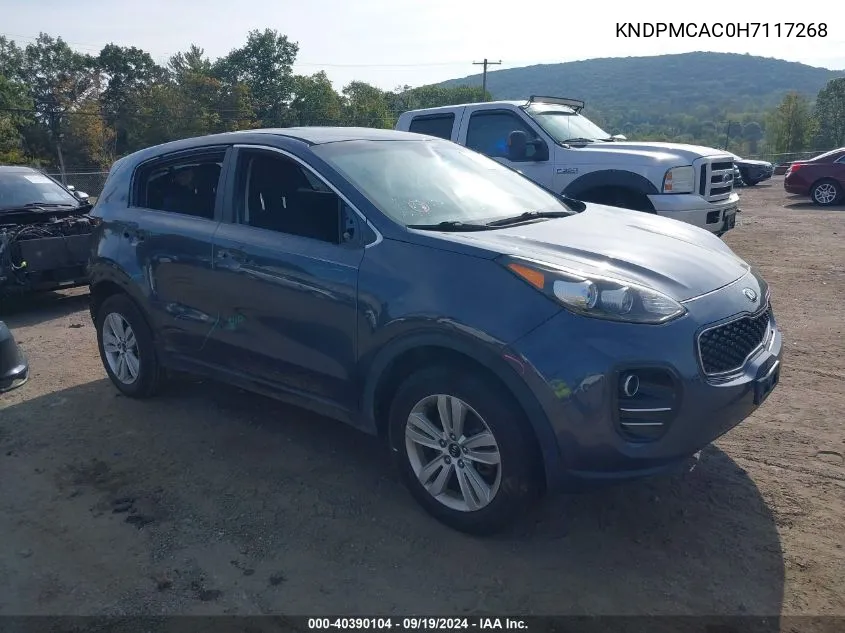 2017 Kia Sportage Lx VIN: KNDPMCAC0H7117268 Lot: 40390104