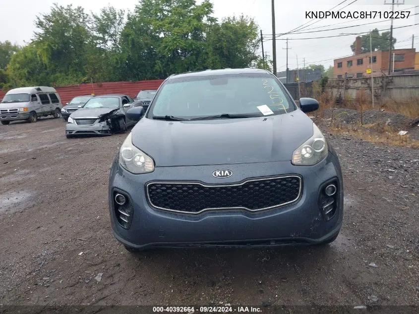 2017 Kia Sportage Lx VIN: KNDPMCAC8H7102257 Lot: 40392664