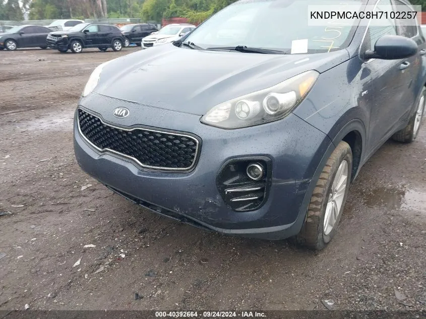 KNDPMCAC8H7102257 2017 Kia Sportage Lx