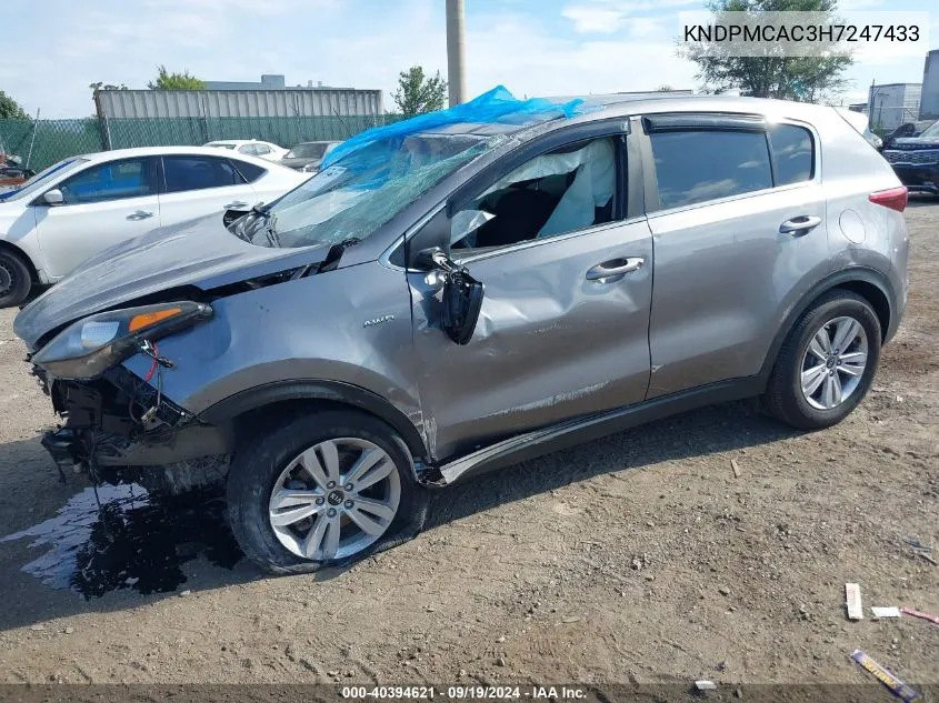 KNDPMCAC3H7247433 2017 Kia Sportage Lx