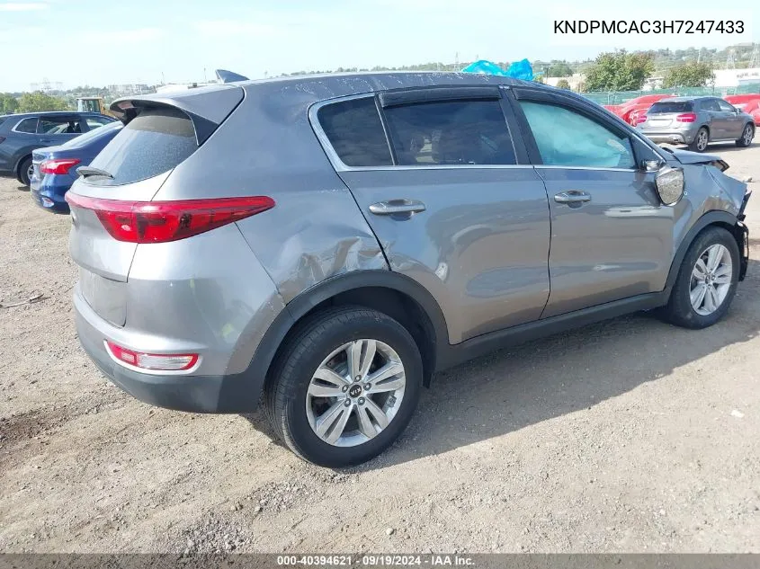 2017 Kia Sportage Lx VIN: KNDPMCAC3H7247433 Lot: 40394621