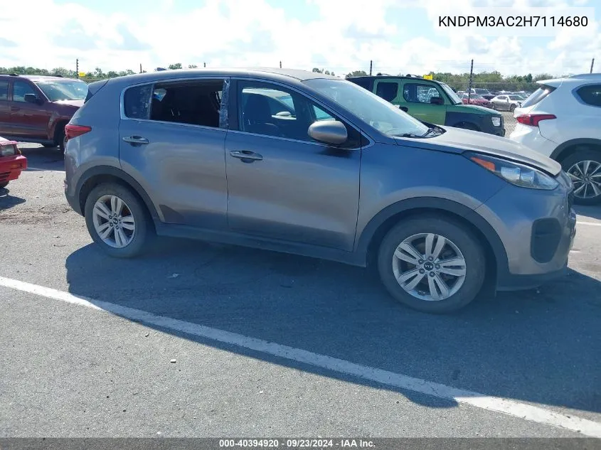 2017 Kia Sportage Lx VIN: KNDPM3AC2H7114680 Lot: 40394920