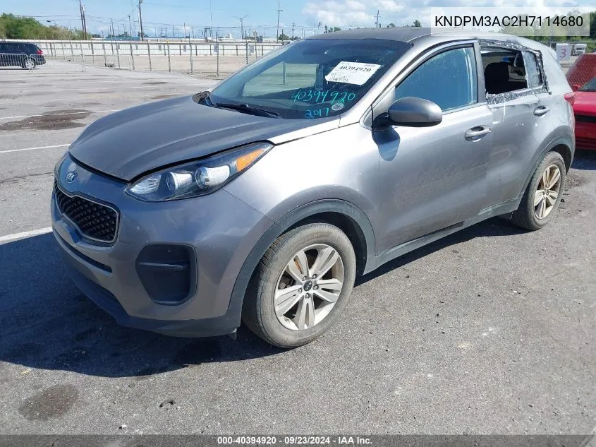 2017 Kia Sportage Lx VIN: KNDPM3AC2H7114680 Lot: 40394920