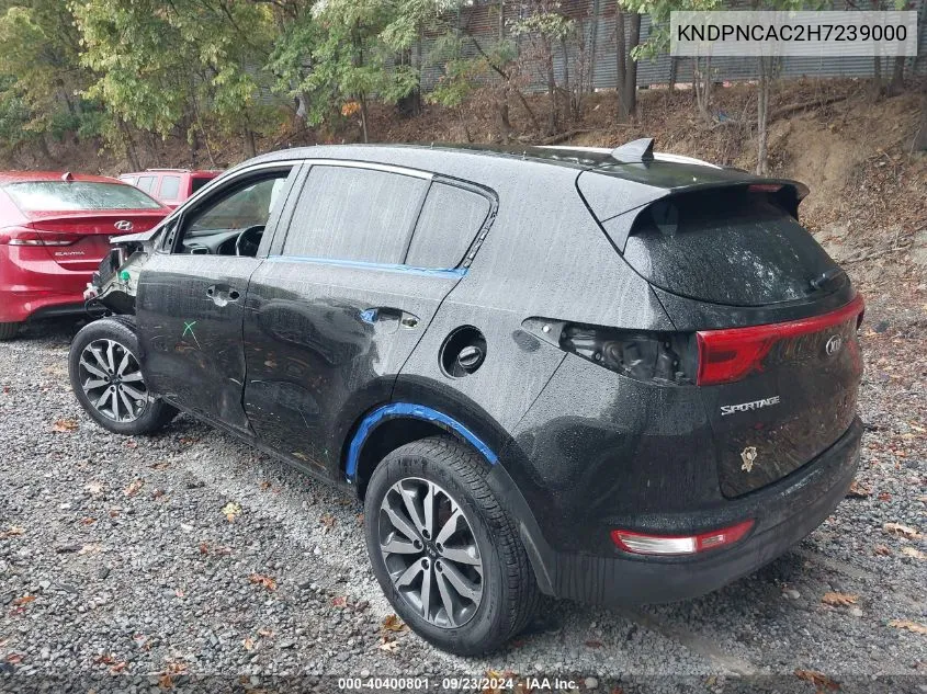 2017 Kia Sportage Ex VIN: KNDPNCAC2H7239000 Lot: 40400801