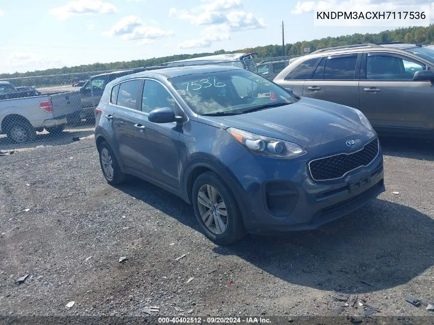 2017 Kia Sportage Lx VIN: KNDPM3ACXH7117536 Lot: 40402512