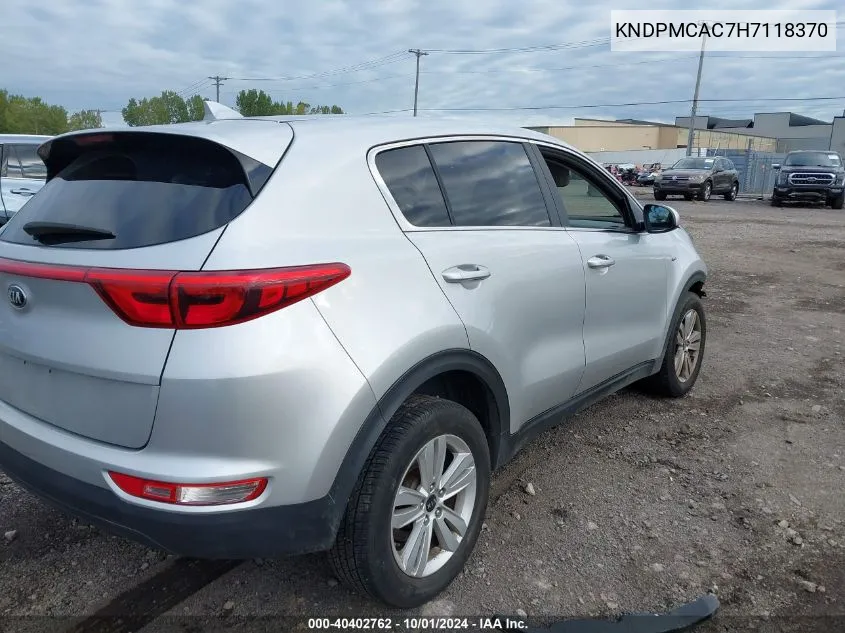 2017 Kia Sportage Lx VIN: KNDPMCAC7H7118370 Lot: 40402762