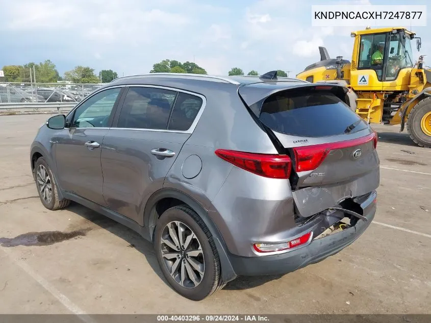 KNDPNCACXH7247877 2017 Kia Sportage Ex