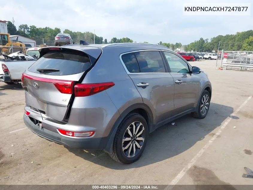 KNDPNCACXH7247877 2017 Kia Sportage Ex