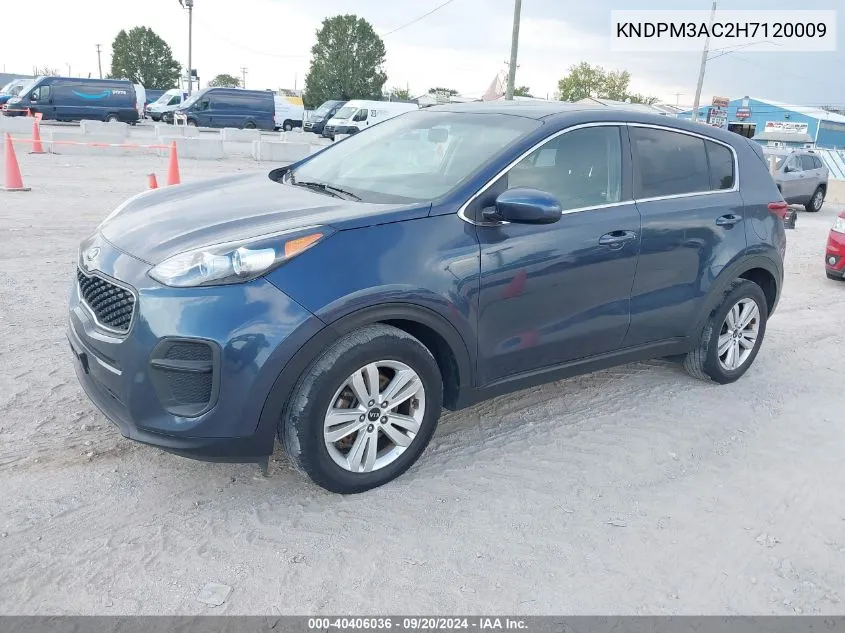 2017 Kia Sportage Lx VIN: KNDPM3AC2H7120009 Lot: 40406036