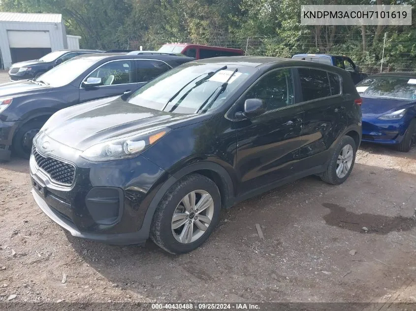 2017 Kia Sportage Lx VIN: KNDPM3AC0H7101619 Lot: 40430488