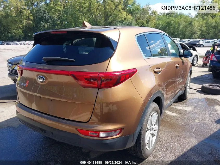 2017 Kia Sportage Lx VIN: KNDPM3AC8H7121486 Lot: 40433688