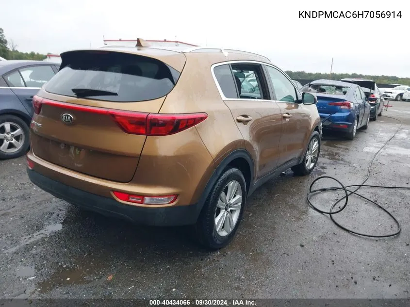 2017 Kia Sportage Lx VIN: KNDPMCAC6H7056914 Lot: 40434066