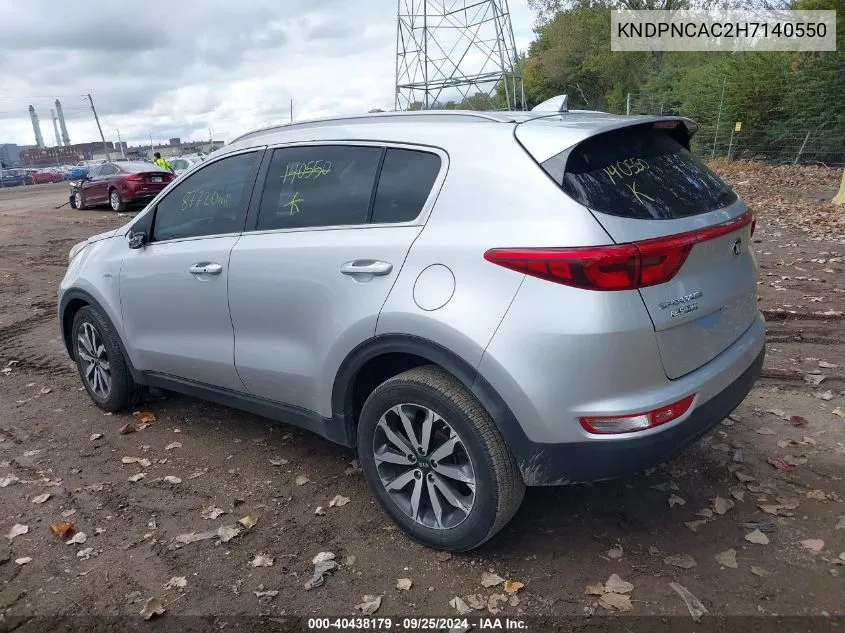 KNDPNCAC2H7140550 2017 Kia Sportage Ex