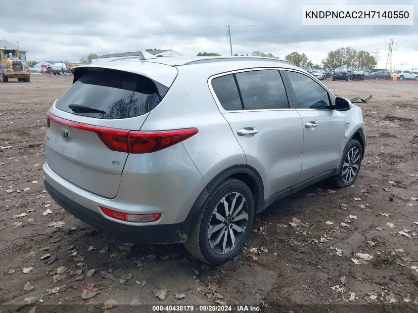 KNDPNCAC2H7140550 2017 Kia Sportage Ex