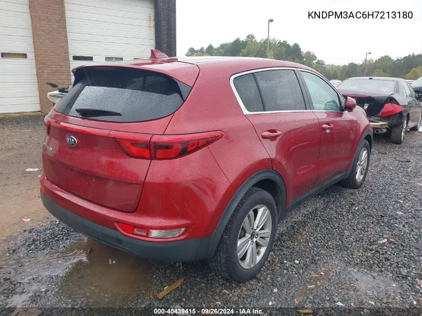 2017 Kia Sportage Lx VIN: KNDPM3AC6H7213180 Lot: 40439415