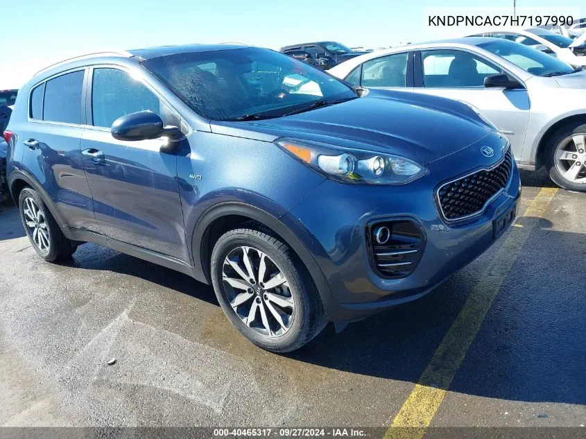 2017 Kia Sportage Ex VIN: KNDPNCAC7H7197990 Lot: 40465317