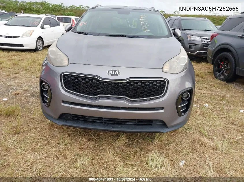 2017 Kia Sportage Ex VIN: KNDPN3AC6H7262666 Lot: 40471993