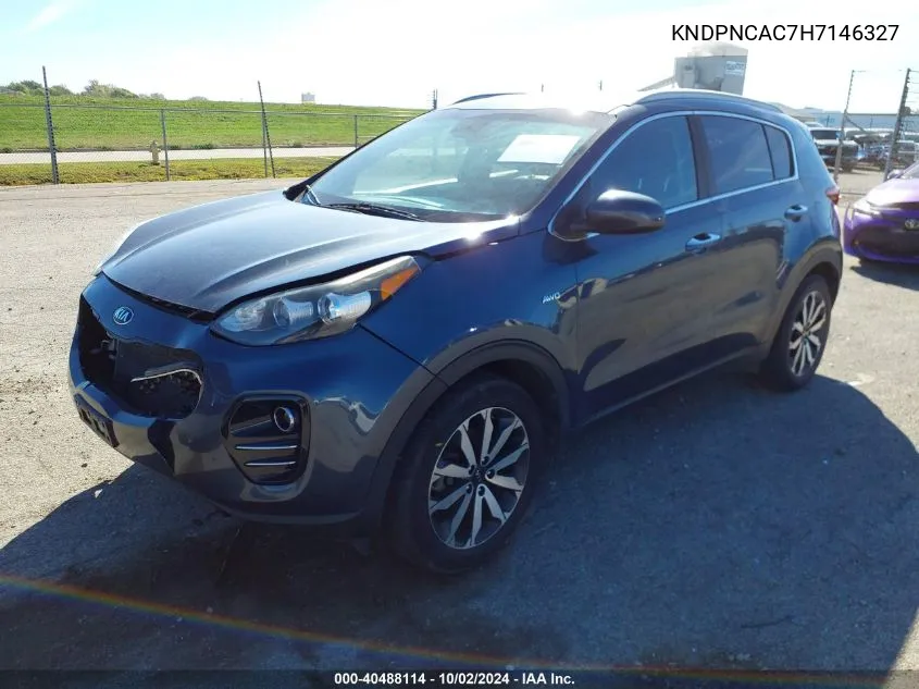 2017 Kia Sportage Ex VIN: KNDPNCAC7H7146327 Lot: 40488114