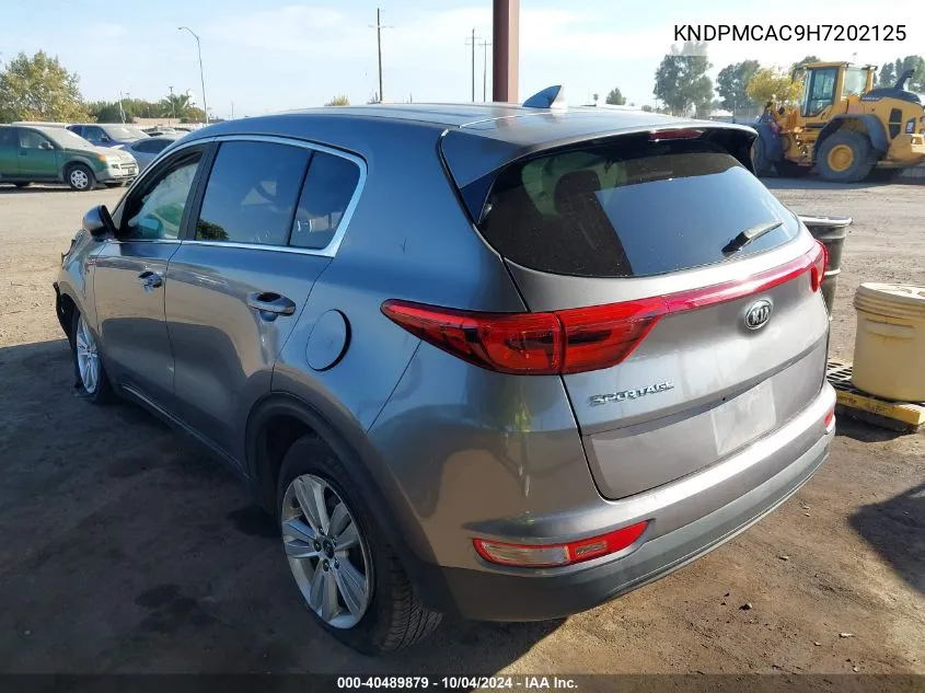 2017 Kia Sportage Lx VIN: KNDPMCAC9H7202125 Lot: 40489879