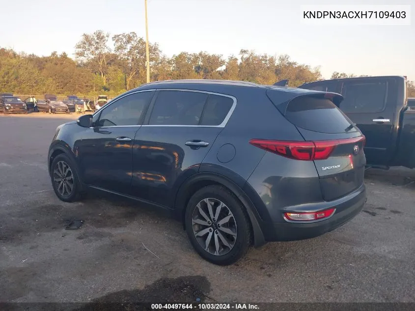 2017 Kia Sportage Ex VIN: KNDPN3ACXH7109403 Lot: 40497644