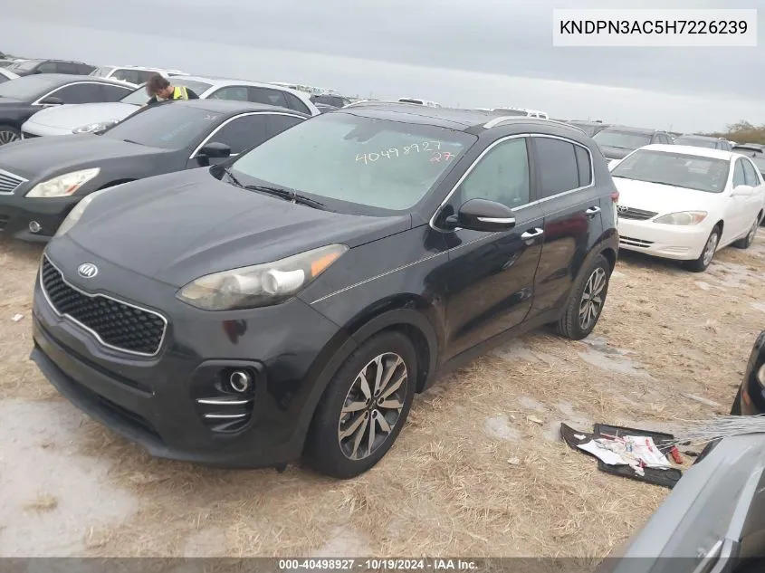 2017 Kia Sportage Ex VIN: KNDPN3AC5H7226239 Lot: 40498927