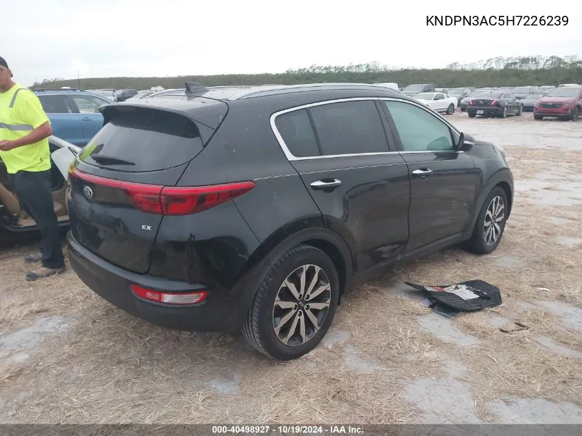 2017 Kia Sportage Ex VIN: KNDPN3AC5H7226239 Lot: 40498927