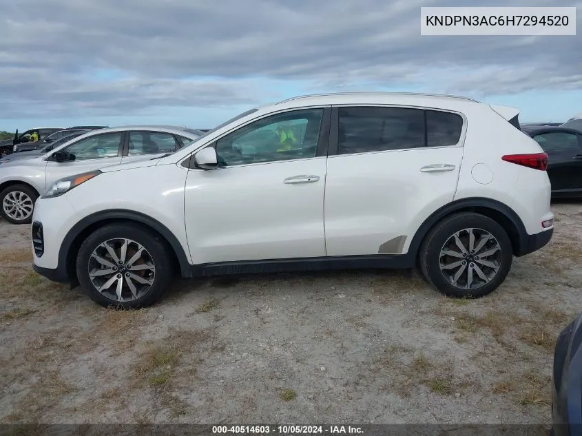 KNDPN3AC6H7294520 2017 Kia Sportage Ex