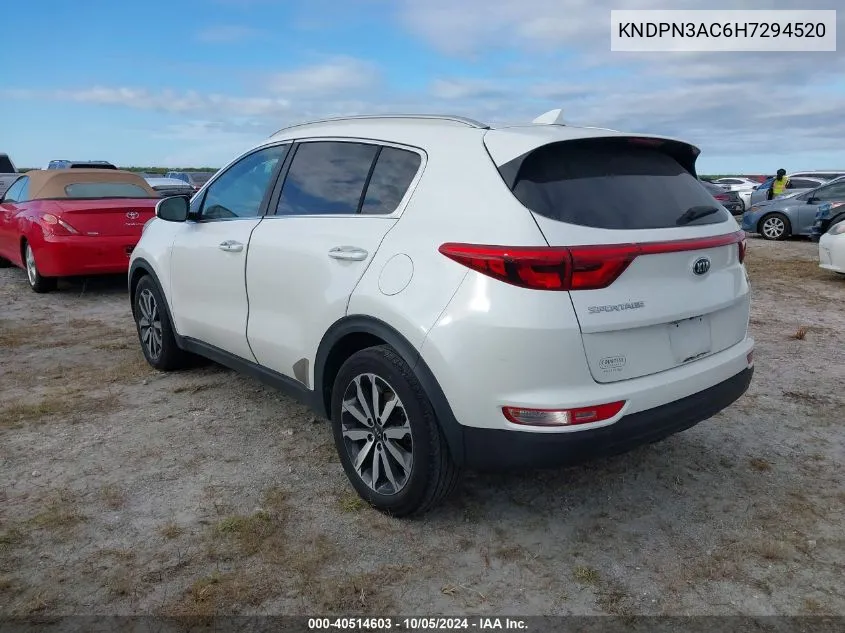 KNDPN3AC6H7294520 2017 Kia Sportage Ex