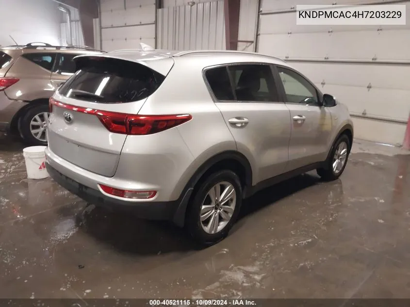 2017 Kia Sportage Lx VIN: KNDPMCAC4H7203229 Lot: 40521115