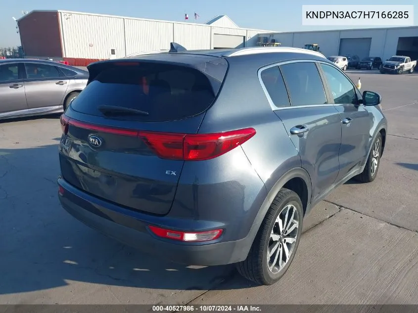 2017 Kia Sportage Ex VIN: KNDPN3AC7H7166285 Lot: 40527986