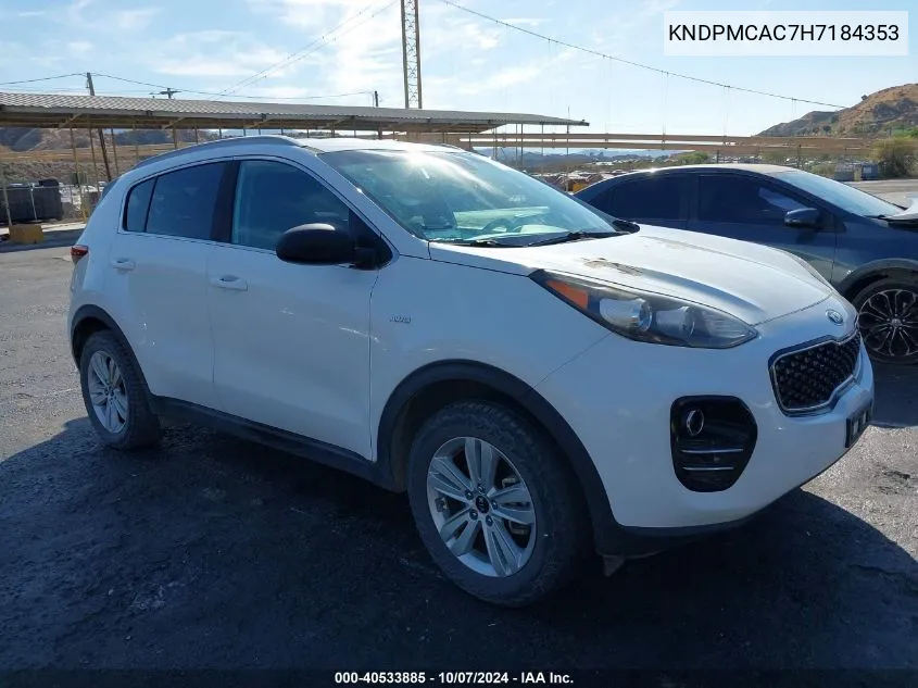 2017 Kia Sportage Lx VIN: KNDPMCAC7H7184353 Lot: 40533885