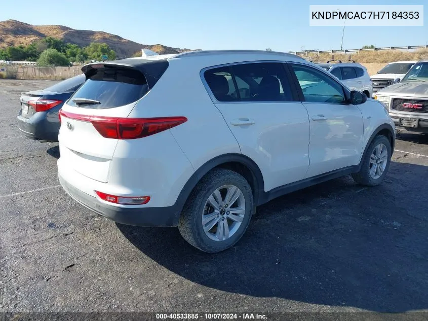 2017 Kia Sportage Lx VIN: KNDPMCAC7H7184353 Lot: 40533885