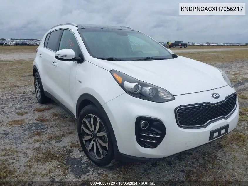 2017 Kia Sportage Ex VIN: KNDPNCACXH7056217 Lot: 40537729