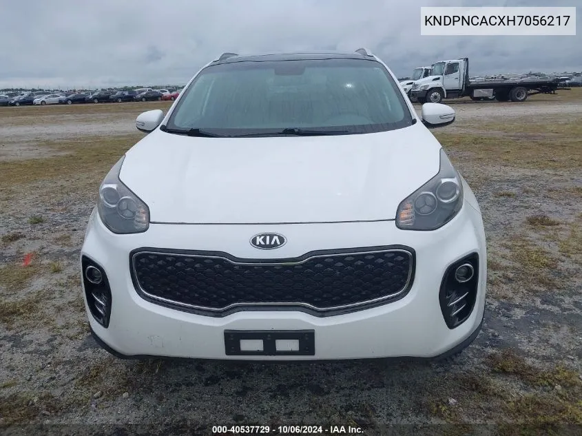 2017 Kia Sportage Ex VIN: KNDPNCACXH7056217 Lot: 40537729