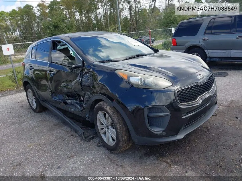 2017 Kia Sportage Lx VIN: KNDPM3AC7H7038549 Lot: 40543387