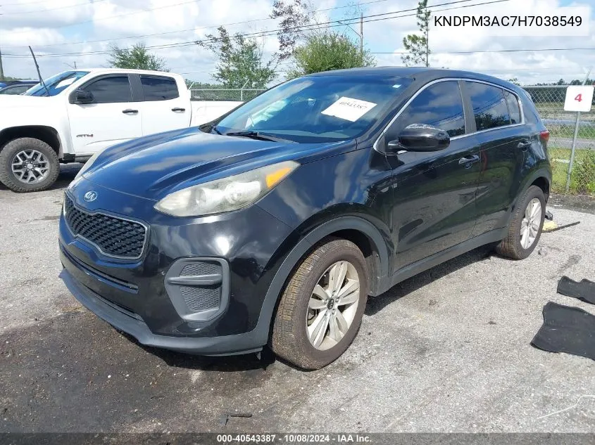 2017 Kia Sportage Lx VIN: KNDPM3AC7H7038549 Lot: 40543387